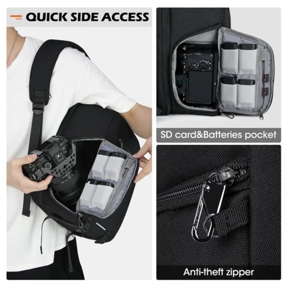 Camera Bag Backpack Professional for DSLR SLR Mirrorless Camera Waterproof